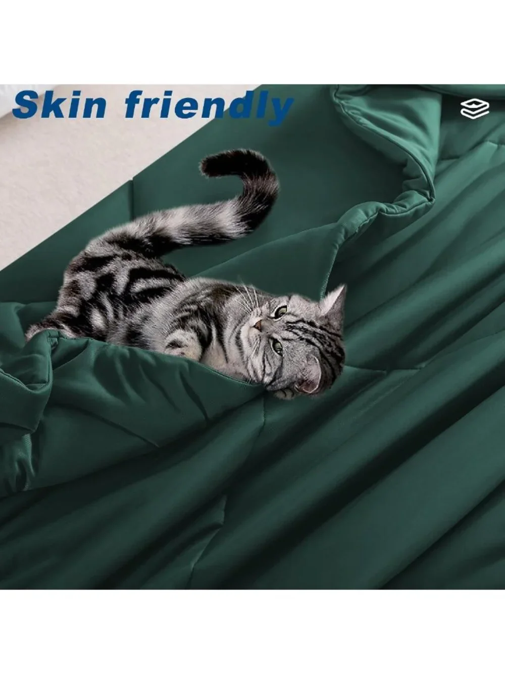 Cooling King Size Comforter - Double-Sided Quilted Blanket for Hot Sleepers